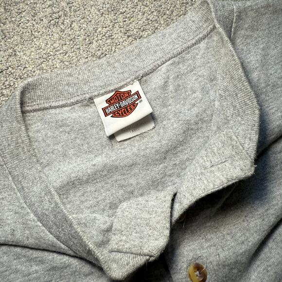 Harley Davidson Bahamas Logo Pocket T Mens Sz Large Gray Made In USA - Picture 4 of 6